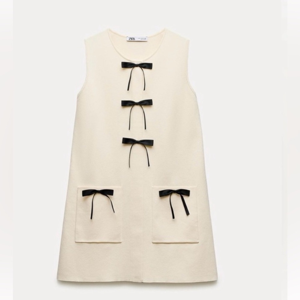 Zara bow mini dress